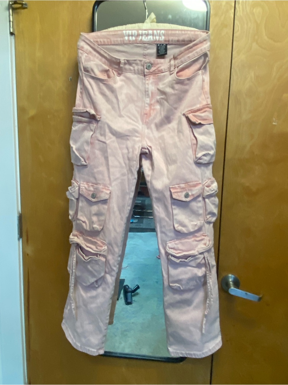 Women’s Cargo Utility Pants in Light Pink